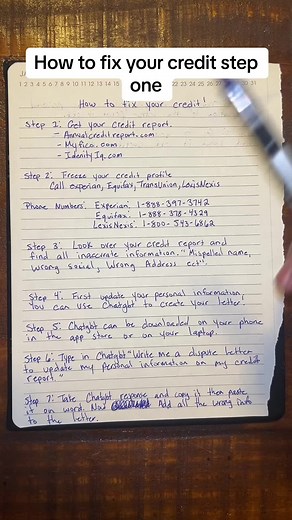 The first step of repairing your credit score tutorial! Step one is updating your personal information. To start your own credit business message me mentorship! Imma show you how to make $10k 💰 plus a month off of credit repair #fyp #FCRA #credit #creditrepair #personalinformation #dacreditplug
