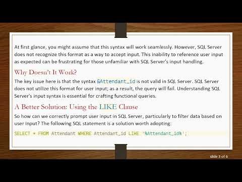 Effective Ways to Prompt User Input in SQL Server