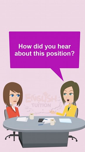 Best answer to How did you hear about this position? interview questions answers #interview #englishspoken #jobs #teacherlife #interviewquestions #interviewpreparation #englishtuition #jobinterview #interviewtips #interviewskills #english #englishlearning #englishtuition | English Tuition