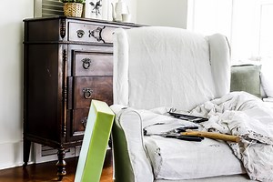How to Replace the Old Foam in Your Recliner |Slipcover & Upholstery Series - She Holds Dearly