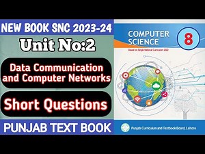 8th Class Computer New Book | Chapter 2 | Data Communication And Computer Networks | Eight Computer