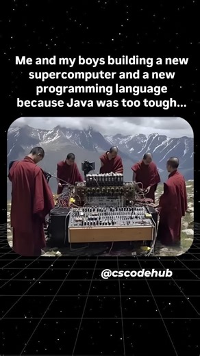 CS Mentor on Instagram: "Sab java ki galti hai! 😙 Follow @cscodehub and share ❤️ --- #ProgrammingHumor #JavaMemes #CodingLife #CSStudent #DeveloperLife #TechHumor #CodeMemes #computerscience #cbse #bca #itstudentsindia #bsccomputerscience #ComputerScience #DarkHumor #pcm #java #python #reels #fyp --- 🔑 Keywords programming meme, java tough, coding struggle, computer science student, developer humor, programming language, software engineer life, tech meme, coding pain, cs humor python cbse boar