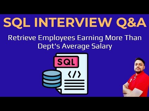SQL Interview Question: How to Find Employees with Salary greater than Dept Average salary #sql