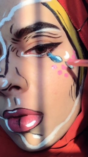 Comic makeup! ✨😆 inspired by @jessaastrid / #fyp #makeup