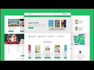 Create A Responsive Online Book Store Website Design Using HTML - CSS - JavaScript || Step By Step