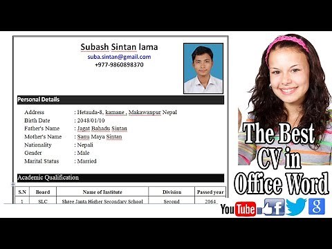 How to make CV in word ।। How to write a resume / CV with Microsoft Word ।।