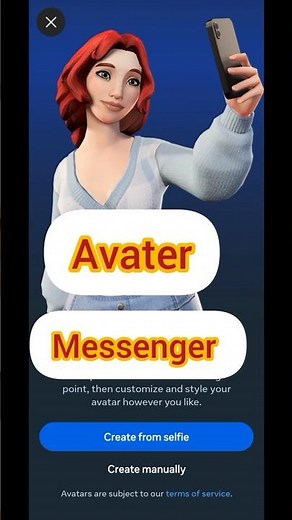 How to Create Your Avatar on Messenger🎭✨ #Shorts #facebook #messenger #ytshorts