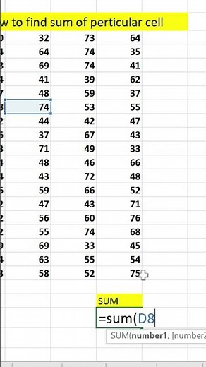 Excel SUM Formula Beginner Tutorial #excel #tips #tutorial