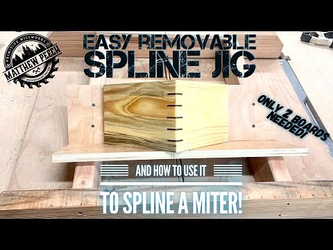 How To Build a Easy Spline Jig For Your Sled and Spline A Miter