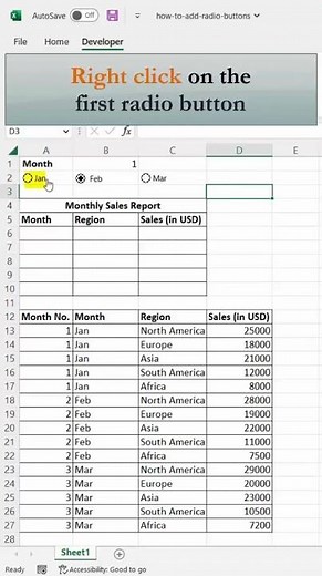 How to Insert Radio Buttons in Excel