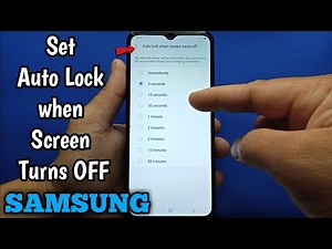 How to set auto lock when screen turns off on Samsung Galaxy A02 | Lock Screen | Secure Lock Setting