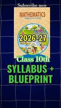 Class 10 Maths Syllabus for 2026-27 #class10 #study #cbse