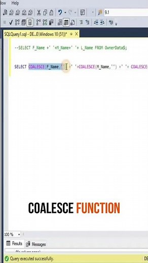 FIX NULL Values in your Data by using SQL COALESCE Function