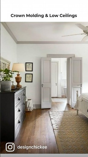 Crown moulding and low ceilings? Here’s how to get it right! #interiordesign