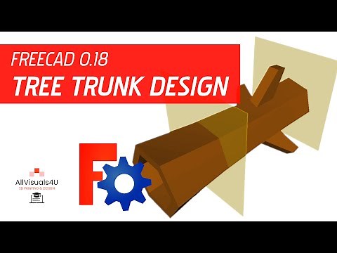 FreeCAD 0.18 | Beginner Tutorial - Datum Planes And Lofting - 3D Modeling Low Poly Tree Trunk