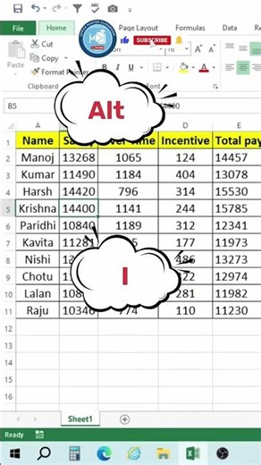 How to Insert a Row in Excel Using Keyboard Shortcuts Quick & Easy Guide#excel #viral #exceltricks