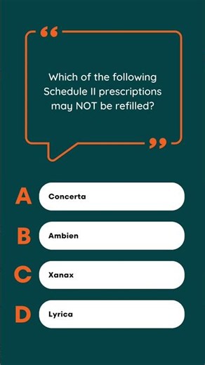 Can You Refill Concerta? 🚫 Pharmacy Law #shorts #Concerta #PharmacyLaw #PTCE #StudyGram