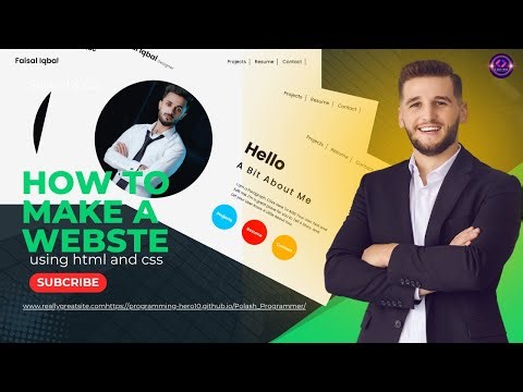 How to make a portfolio website using html and css. Html css layout for beginner.