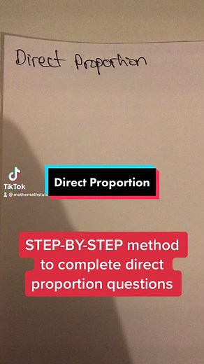 Step-by-Step Guide for Direct Proportion Math Problems