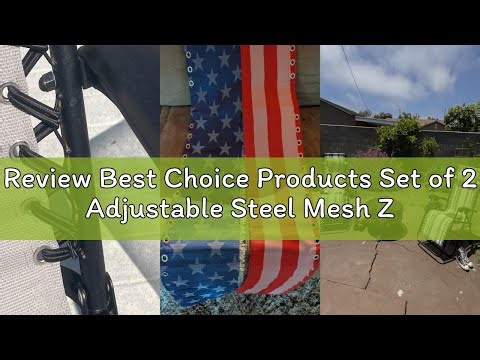 Review Best Choice Products Set of 2 Adjustable Steel Mesh Zero Gravity Lounge Chair Recliners w/Pil