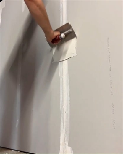 2.5K views | Built Tough Tool Talk shares a drywall mudding method he likes: pre-filling with hot mud, then mesh and use a mix of half mud and half hot mud for the first coat. See how smooth he can get that seam! | Team Marshalltown International Community | Facebook