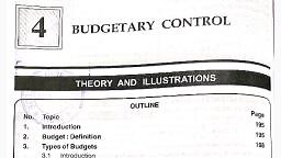 M Com Part 1, Sem I, Budgetary control.pdf - Cost and Management Accou - Notes - Teachmint