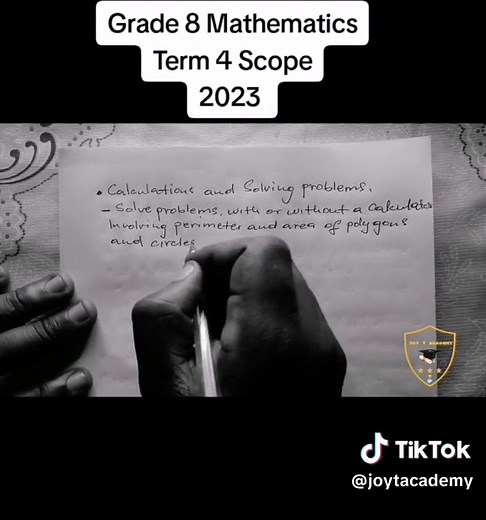 Grade 8 Mathematics Term 4 Scope 2023: Questions, Exams & Assignments