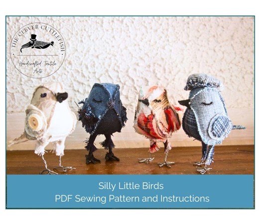 Small Handmade Bird Sewing Pattern, PDF, Digital Download, Bird Tutorial, Fabric Animal Pattern, DIY Project, Bird Ornament PDF - Etsy