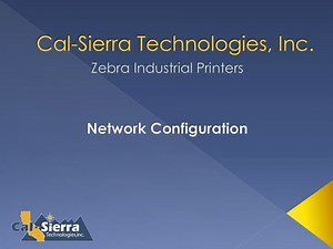 How to Configure Network on Zebra Industrial Printers