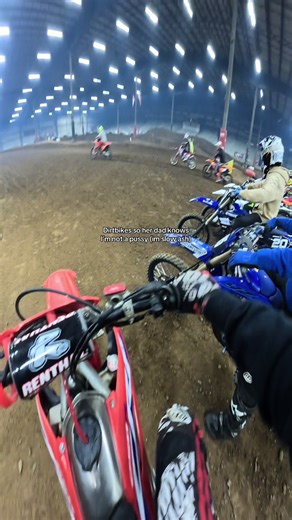 Pretty much first time on a big track with a non setup bike for bars or shifter or levers or anything. #fyp#slow#c-class#moto#crf250r