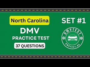 North Carolina DMV Practice Test 2025 | 37 REAL TEST QUESTIONS SET #1 | DMV Driving Test | DMV Test