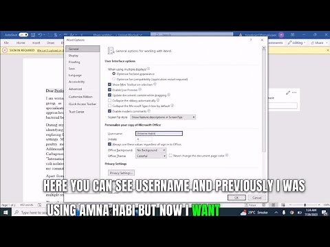 How to change author name in Microsoft Word during track changes