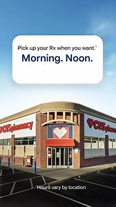 Weekend and evening hours mean CVS Pharmacy® is here when you need us. Hours vary by location. | CVS Pharmacy