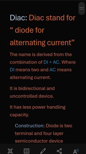 Diac and Triac with symbol, construction, working and curve diagram