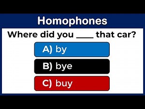 Homophones Quiz: CAN YOU SCORE 15/15 ON THIS QUIZ? 99% CANNOT. #1