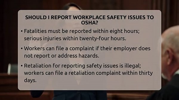 Should I Report Workplace Safety Issues To OSHA? - Guide To Your Rights