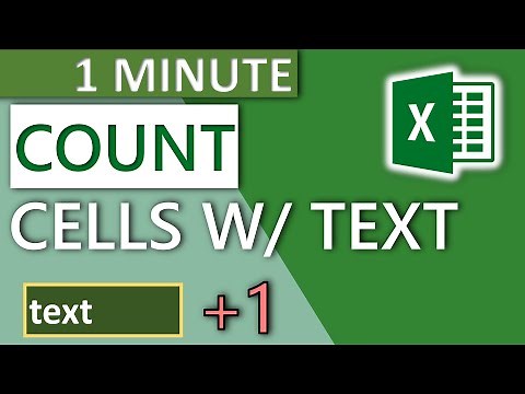 Excel Count Cells with Text (2020) - 1 MINUTE