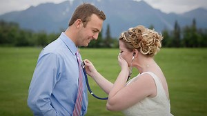 Watch this bride get a wedding day surprise: meeting the man who received her late son's heart. | Today Show