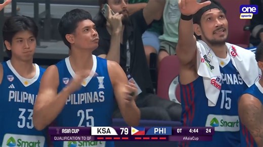 971K views · 14K reactions | MGA PANAPOS NA TRES ️ Kevin Quiambao nails a couple of triples, and AJ Edu hits the dagger to push the Gilas Pilipinas Men past Saudi Arabia in OT! Watch the FIBA Asia Cup Saudi Arabia 2025 on One Sports+ (Cignal TV CH 261 HD and 91 SD) and PBA Rush (Cignal TV CH 260 HD and CH 90 SD). You can also watch all the action via the Pilipinas Live app! Download and subscribe now. #AsiaCup #GilasPilipinas | PBA Rush | Facebook