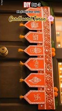 DIY Cardboard Toran 🌸DIY Toran at Home | Simple Handmade Wall Hanging Craft Tutorial