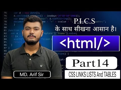 HTML CSS Links, Lists & Tables (Day 14 –Web-D O Level)