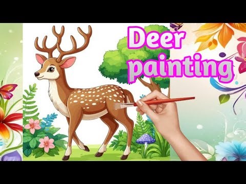How to Draw and Color a Cute Deer | Easy Deer Drawing for Kids | Step by Step Tutorial