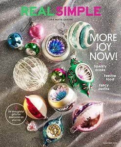 Our gorgeous December issue has officially hit newsstands and it's just what you needed to bring in the holiday season. Get ready to dive into tons of delicious and festive recipes, peruse through our Gift Guide for all your Christmas shopping, and check out our tips for dressing for success for those holiday parties and more. Click the link to grab your copy: https://www.magazines.com/real-simple-magazine.html | Real Simple