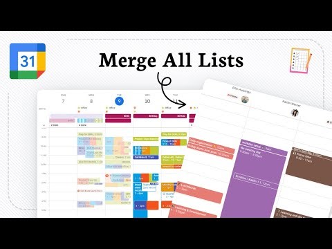 How to combine calendars in google calendar