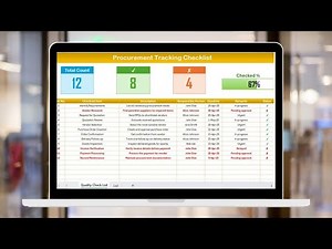 Procurement Tracking Checklist in Excel