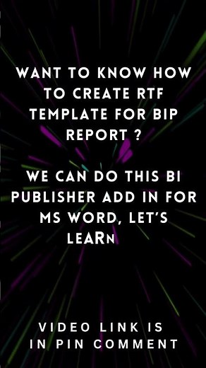 Create your first RTF template BIP report with Oracle BI Publisher add in for MS Word