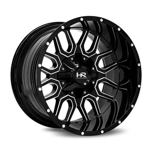 Hardrock Offroad F-150 H708 Gloss Black Milled 6-Lug Wheel; 20x9; 0mm Offset H708-209037000GBM (09-14 F-150) - Free Shipping