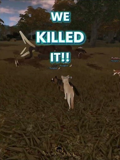 MOONGLADE KILLED A MAMMOTH !! || #ecoslabrea #labrea #gaming #direwolf #animals #moonglade