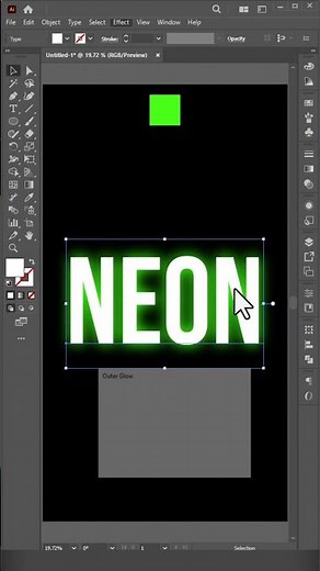 Neon Text Effect in Adobe Illustrator 🔥 | Quick & Easy Tutorial