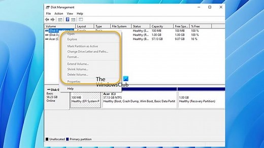 All options greyed out in Disk Management on Windows 11 [Fix]